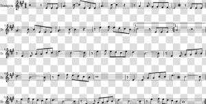 Tubescore Cockroach Song Sheet Music For Trumpet Mexican   Verbes De Français En Arabe  HD Png Download