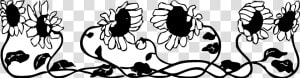 Sunflower Black And White Sunflower Border Clipart   Black And White Sunflower Border Clipart  HD Png Download