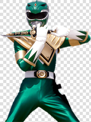 Mighty Morphin Green Ranger  amp  Dragon Dagger   Mighty Morphin Power Rangers Png  Transparent Png