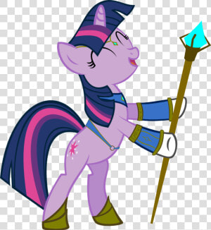 Ironm17  Eyes Closed  Female  Magic Staff  Mare  Pony    Friendship Is Magic Twilight Sparkle  HD Png Download