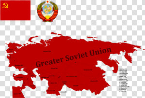 Transparent Communist Flag Png   Soviet Union Biggest Map  Png Download