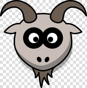 Goat  Head  Cartoon  Gray  Animal  Mountains   Goat Head Clipart  HD Png Download