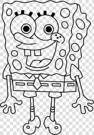 Sponge Bob Square Pants Coloring Pages  HD Png Download