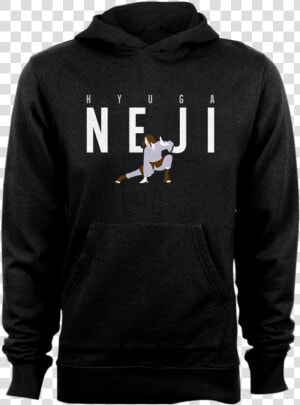 Neji Silhouette Hoodie Black  HD Png Download