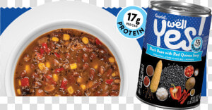 Campbell S Well Yes Black Bean With Red Quinoa Soup   Well Yes Black Bean Quinoa  HD Png Download