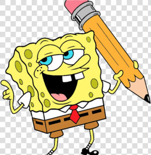 Spongebob Clipart Spongebob Squarepants Clip Art Cartoon   Transparent Background Spongebob School Png  Png Download