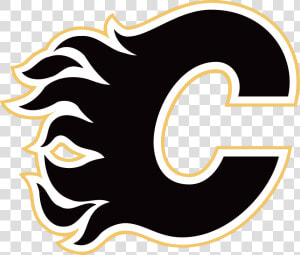 Black Calgary Flames Logo Png  Transparent Png