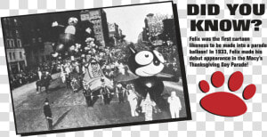 Felix The Cat Macy  39 s Parade  HD Png Download