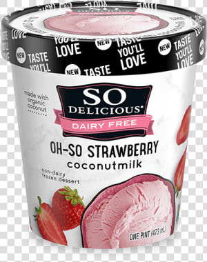 Strawberry Coconutmilk Frozen Dessert Class Pro xlgimg   So Delicious Cashew Ice Cream Vanilla  HD Png Download