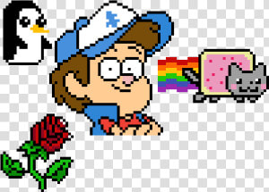 Nyan Cat Clipart   Png Download   Pixel Art Gravity Falls  Transparent Png