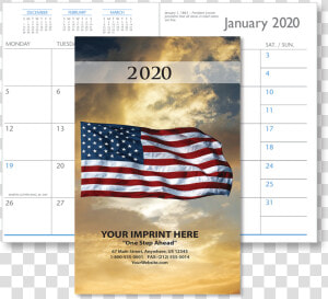 Picture Of American Flag Monthly Pocket Planner   Flag Of The United States  HD Png Download