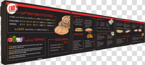 Digital Menu Board Mockup  HD Png Download