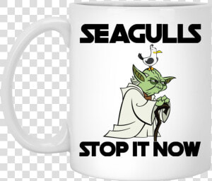 Seagulls Stop It Now Mugs   Yoda Cartoon  HD Png Download