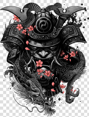 Tattoo Katsumoto Samurai Sleeve Artist Free Transparent   Tattoo Samurai Png  Png Download