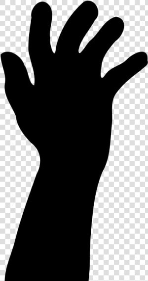 Hand Silhouette   Silhouette Hand Reaching Out  HD Png Download