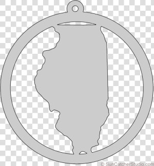 Illinois Map Circle Free Scroll Saw Pattern Shape State   Line Art  HD Png Download