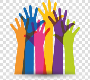 An Illustration Of Colorful Hands Raised As If To Speak   Diversity Skills  HD Png Download