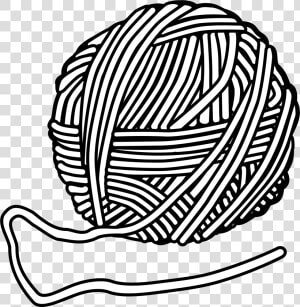 Yarn Clipart Black And White   Clipart Black And White Yarn  HD Png Download