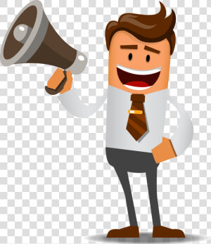 Transparent Admin Png   Vector Man With Megaphone  Png Download