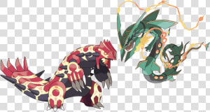 Rayquaza And Groudon   Groudon Primal  HD Png Download