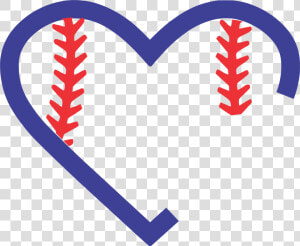 Baseball Heart Png   Half Baseball Half Softball Svg  Transparent Png