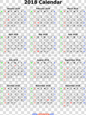 Download Calendar 2018 Png Hd For Designing Projects   Calendar 2018 Png Hd  Transparent Png