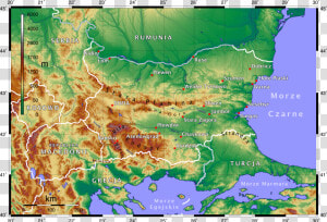 Topographic Map Of Bulgaria Polish   Bulgaria Topographic Map  HD Png Download