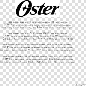 Oster  HD Png Download