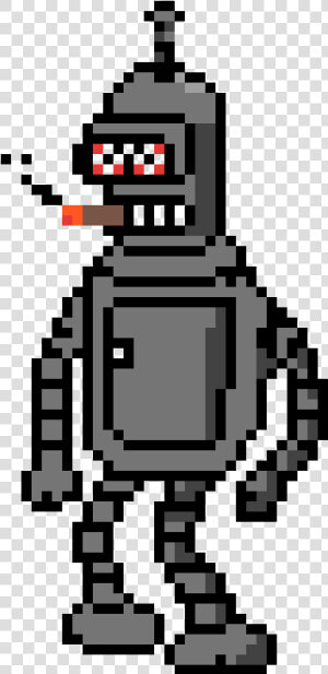 Bender Futurama Pixel  HD Png Download