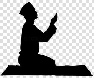 Transparent Pray Clipart Black And White   Silhouette Muslim Praying  HD Png Download