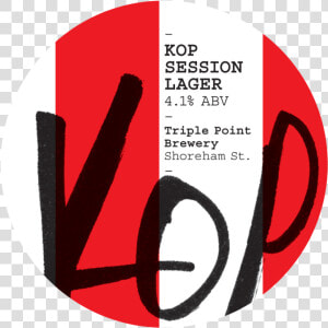 Triple Point Kop Session Lager Round Keg   Graphic Design  HD Png Download