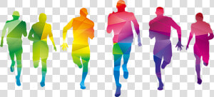 Graphic Run Colorful Color Design Fun Sport Clipart   Fun Run Silhouette Png  Transparent Png