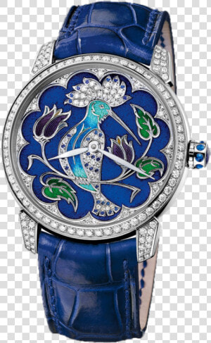 Classico Lady Huppe Motif Dial Alligator Leather Automatic   Watch  HD Png Download