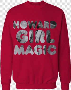 Image Of Howard Girl Magic   Crew Neck Burgundy Back  HD Png Download