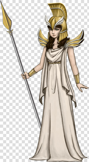 Greek Goddess Athena Cartoon  HD Png Download