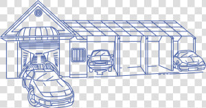 Courthouse Car Wash   Car Wash Building Drawing  HD Png Download