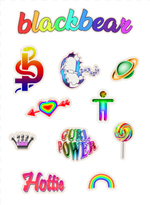 Holographic Backpack And Sticker Bundle   Hot Girl Bummer Stickers Blackbear  HD Png Download