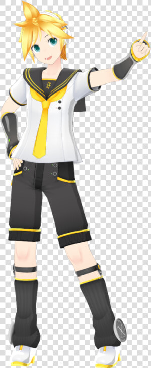 Transparent Rin Kagamine Png   Kagamine Len V4x Mmd  Png Download