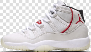 Jordans Retro 11 White Red  HD Png Download