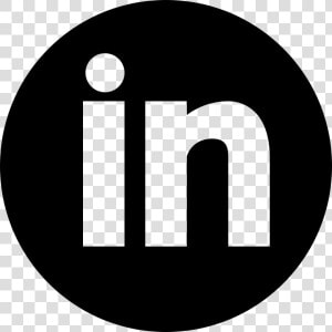 Linkedin Png Icon   Linkedin Icon Black Circle  Transparent Png