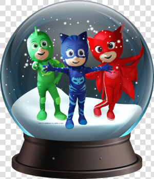 Snowglobe Met Pj Masks Boeken Of Inhuren   Pj Masks Snow Globe  HD Png Download