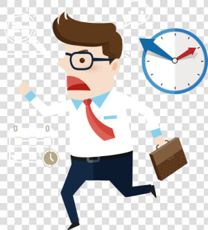 Man Running Late For Work 1724 1916 Transprent Png   Late To Work Cartoon  Transparent Png