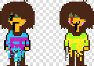 Melting Frisk And Chara   Frisk Chara And Kris  HD Png Download