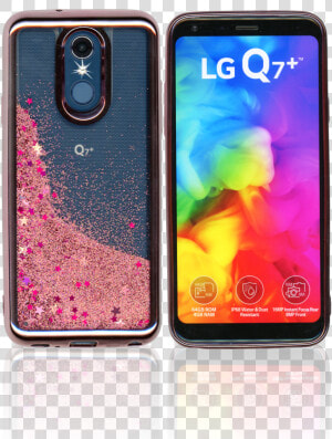 Lg Q7 Plus q7 Mm Electroplated Water Glitter Rose Gold  HD Png Download