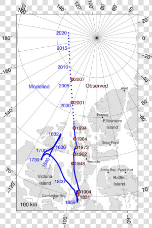 Magnetic North Pole Movement  HD Png Download