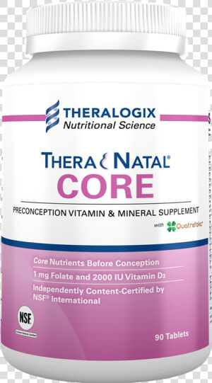 Theranatal Core Provides The Essential Nutrients For   Theralogix Prenatal  HD Png Download