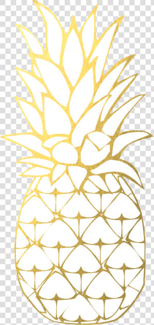 Pineapple Clipart Gold Pineapple   Transparent Background Gold Pineapple  HD Png Download