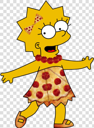 Lisa Simpson  Pizza  The Simpsons   Transparent Png Los Simpson  Png Download