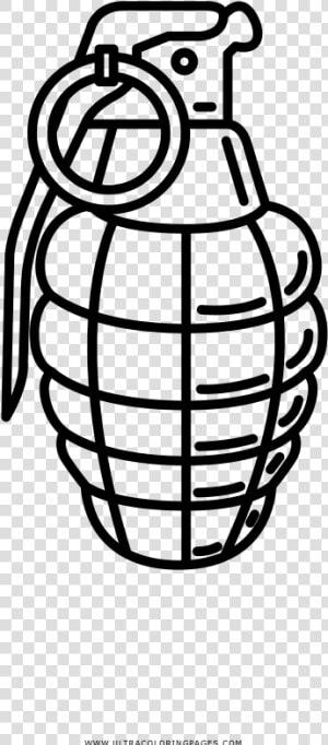 Hand Grenade Coloring Page   Grenade Coloring Pages  HD Png Download