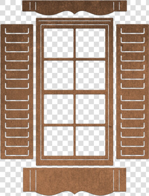 Shuttered Window With Flower Box   Window  HD Png Download